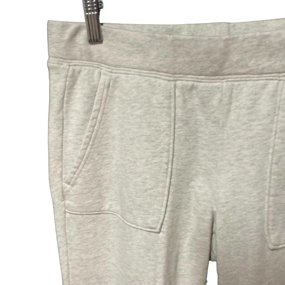 Pam &‎ Gela Lace-up Jogger Sweatpants Oatmeal Cream Gray Size Small